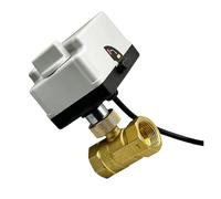 Valvola a sfera motorizzata DN15 DN20 DN25 220 V 12 V 24 V 3 fili 2 punti di controllo in ottone con interruttore manuale 1 pezzo(1-1/4",12VDC)