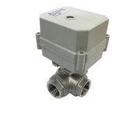 Valvola A Sfera Motorizzata Elettrica A 3 Vie In Acciaio Inossidabile Da 1'' Tipo L Tipo T For Acqua AC110V AC220V 3/4/7 Fili 10Nm On/Off 15sec(L Port,AC110V-230V_CR703)