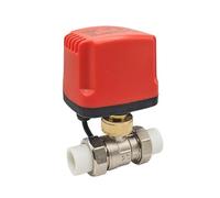 Valvola a sfera motorizzata Hot Melt Doppia unione PPR20/25/32/40/50 Valvola dell'acqua elettrica impermeabile IP65 a 2 fili/3 fili 12V 24V 220V(TWO-WAY-AC220V-CR03,PPR20)
