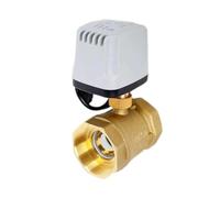 Valvola a sfera motorizzata in ottone, 1/2, 3/4, 1/2 pollice, motore elettrico a grande coppia in metallo, 1 pezzo(DN25,220V_CR03)
