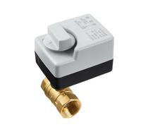 Valvola a sfera motorizzata in ottone a 3 vie/2 vie DN15 DN20 DN25 DN32 DN40 con interruttore manuale, attuatore elettrico a due controlli a 3 fili(DN20,12-24V_3 WAYS)