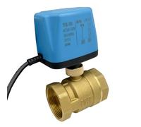 Valvola a sfera motorizzata in ottone da 1/2" 3/4" 1" 2 pollici a 2 fili 220V 12V 24V normalmente chiusa/aperta valvole a sfera elettriche per acqua/olio/liquido (110 V CA - normalmente chiuso, DN32)