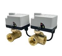 Valvola a sfera motorizzata in ottone DN15 DN20 DN25 DN50 220V 12V 24V Attuatori elettrici a 3 fili e 2 comandi con interruttore manuale(DN25,24VDC_2 WAY)