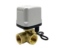 Valvola a sfera motorizzata in ottone impermeabile IP65 da 1/2'', 3/4'', 1'', 2 pollici, 220 V CA, valvola a sfera elettrica a 3 vie, tipo T a 2 fili(220VAC-NORMALLY OPEN,2 Inch)