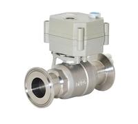 Valvola a sfera motorizzata sanitaria DN10/DN25 in due parti, acciaio inossidabile, 2 vie, attuatore elettrico 2/3 fili, 1 pezzo(DN25,ADC9-24V_CR301)