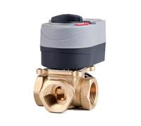 Valvola a sfera motorizzata tipo T, valvola a sfera in ottone, valvola miscelatrice termostatica, valvole termostatiche, valvole a 3 vie(DN25)