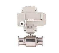 Valvola a sfera motorizzata Tri-Clamp in acciaio inox da 38 mm, for sanitari elettrici, a installazione rapida, 220 V 24 V(220VAC)