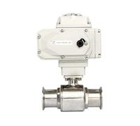 Valvola a sfera motorizzata Tri-Clamp in acciaio inox da 45 mm, for sanitari elettrici, a installazione rapida, 220 V 24 V(24VDC)