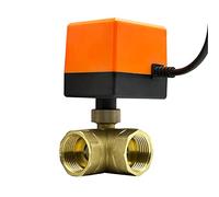 valvola a sfera motorizzata, Valvola a sfera motorizzata in ottone a tre vie 12V/24V/220V 0,5-2 pollici Valvola a farfalla elettromagnetica(24vdc,2 Inch)