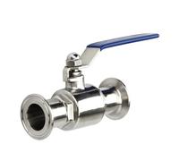 Valvola a sfera passante in acciaio inossidabile 304 da 19 mm, 25, 32 e 38, a montaggio rapido, a innesto(45mm)