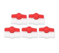 Valvola a Sfera per Acqua, Valvola a Sfera PVC 25mm, 5 Pezzi - Resistente al Invecchiamento, Controllo Facile con Maniglia a T, Ideale per Controllo Flusso (32 mm)