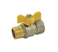 Valvola a sfera per gas MF con leva farfalla 3/4"