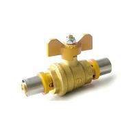 VALVOLA A SFERA PER MULTISTRATO GAS CON LEVA FARFALLA Diam 16