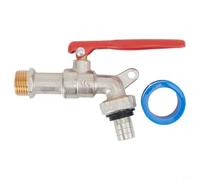 Valvola a sfera per rubinetto da giardino bloccabile per controllo dell'acqua esterna, connettore per rubinetto da 1/2 pollici e 3/4 di pollice con anima in rame, valvola di chiusura per tubo