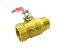 Valvola a sfera per tubi metallici, Adattatore for connettore di intercettazione a due vie con filettatura femmina-maschio BSP da 1/4"-1"(3/8")