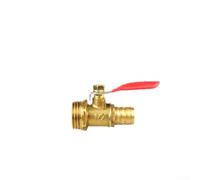 Valvola a sfera piccola con manico rosso con corpo in ottone per gas naturale e per tubi dell'acqua, costruita per resistenza alla pressione e funzionamento sicuro della valvola (4 punti 8mm)