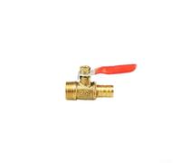 Valvola a sfera piccola con manico rosso con corpo in ottone per gas naturale e per tubi dell'acqua, costruita per resistenza alla pressione e funzionamento sicuro della valvola (3 punti 8mm)