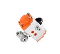 Valvola a sfera pneumatica a 3 vie da 1-1/4 pollici, filettatura in acciaio inossidabile 304, doppia azione, DN32, 1 pezzo(T Type)