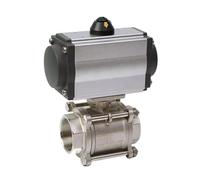 Valvola a sfera pneumatica a tre pezzi con filettatura interna AT e cilindro a doppio effetto DIN15 50 100(DIN20)