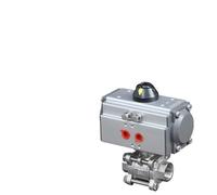 Valvola a sfera pneumatica Q611F-16P valvola filettata a tre pezzi in acciaio inox corpo pesante valvola di intercettazione DN50 passaggio totale(304DN50 AT83)