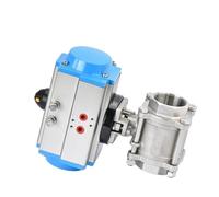 Valvola a sfera pneumatica tripla da 1/4", cilindro a doppia azione (singolo)