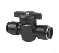 Valvola a sfera pneumatica, valvola manuale pneumatica per un controllo preciso del flusso d'aria, valutazione della pressione 0-1,0 MPa, connettore a connessione rapida in plastica per tubi in PU, PA