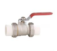 Valvola a sfera PPR, valvola in ottone DN20 a foro pieno con connessione a sindacato, elevata capacità di flusso, prestazioni di perdita per sistemi di acqua calda e fredda, impianti idraulici