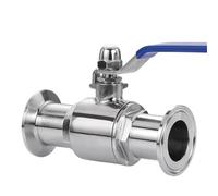 Valvola a sfera sanitaria a 2 vie in acciaio inossidabile 304 da 19 mm, 25 mm, 32 mm e 63 mm, con ghiera Tri-Morse, for prodotti alimentari, produzione di birra artigianale(45mm)