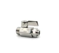 Valvola a sfera sanitaria a innesto rapido SUS304 con acciaio inossidabile da 1/4" 3/8" 1/2" femmina maschio x 4 6 8 10 12 16 mm 1 pz.(1/2",BOTH SIDE PUSH IN_4MM)