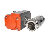 Valvola a sfera sanitaria da 89 mm con ghiera Tri Clamp tipo 304 in acciaio inossidabile con cilindro a doppia azione