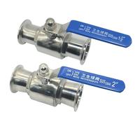 Valvola a sfera sanitaria in acciaio inossidabile 304 da 19 mm 3/4 1 1-1/2 2 pollici Tri Clamp 50,5 mm/64 mm 1 pz(57mm x Ferrule 77.5)