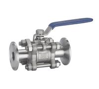 Valvola a sfera sanitaria in acciaio inox SS304 da 1/2 3/4 1 pollici 3 tre pezzi Tri Clamp Ferrule Type Valvola a sfera 1 pz (2 ")