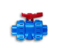 Valvola a sfera SENRISE PVC Valvola 2-Way Doppia Unione Solvent Weld (colla) & BSP (filettato) per collegamento del tubo di approvvigionamento idrico (25mm)