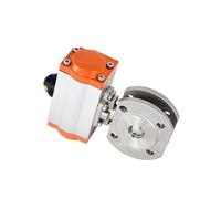 Valvola a sfera sottile pneumatica da 1-1/4" in acciaio inossidabile, tipo wafer, flangiata, valvole di intercettazione rapida a doppia azione