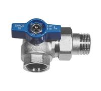 VALVOLA A SFERA SQUADRA PER COLLETTORI MANIGLIA BLU 1" sx DN 25 PN 40