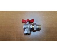 VALVOLA A SFERA SQUADRO RAVANI 1/2 " M-F CON BOCCHETTONE e CON FARFALLA