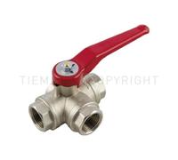 Valvola a sfera tre vie idraulica ottone 3/4 UNI ISO 228 TIEMME 2950031