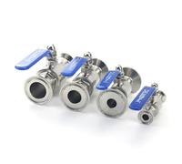Valvola a sfera Tri-Clamp, Elettrovalvola sanitaria SS 304 Tri-Clamp 50,5 mm Ghiera for diario di birra fatto in casa 19-51 1 pz(38mm x Ferrule 50.5)