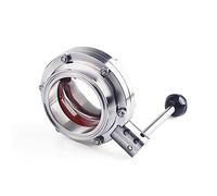 Valvola a sfera Tri-Clamp, Valvola a farfalla sanitaria in acciaio inox 304 Tri Clamp for produzione di birra artigianale, latticini, misure multiple, ghiera da 19 mm(19mm Ferrule 50.5)