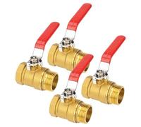 Valvola A Sfera Universale,4 Pezzi 3/4 Di Pollice Manico Reversibile Piatto,Valvola A Sfera In Ottone Per Acqua,Gas,Idraulica,Pompe Idriche,Collegamenti Idrici