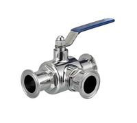 Valvola a sfera, Valvola A Sfera A Sanitaria In Acciaio Inossidabile 304 3 Tipo Di Ghiera A Tre Vie Da 1,5 "50, Mm For Acqua Olio Aria Gas Nessuna Perdita(25mm,T type)