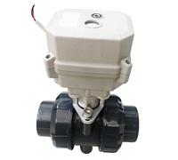 Valvola a sfera, Valvola a sfera motorizzata a 2 vie 1-1/2" 3/4/7 fili con attuatore da 15 Nm con comando manuale,per gas, olio, liquido, acqua(Glue End)