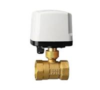 Valvola a sfera, Valvola a sfera motorizzata impermeabile Valvola a sfera elettrica in ottone a 3 fili 2 comandi Motore in metallo a coppia elevata for acqua, gas, olio(DN20,24V)