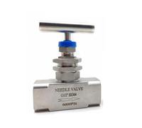 Valvola a sfera, Valvola A Spillo Ad Alta Pressione In Acciaio Inossidabile 6000 Psi 1/4 "3/8" 1/2 "Tubo For Strumenti A Globo Con Filettatura Femmina A Scheda Passante(1/4",NPT_THROUGH BOARD)