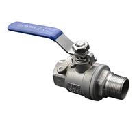 Valvola a Sfera Valvole a Sfera in Acciaio Inox 304, 3/4" DN20 Passaggio Completo Filettatura Femmina-Maschio valvola a Sfera valvola per Acqua di Rubinetto per Acqua, Gas, Olio, Maniglia in Vinile b
