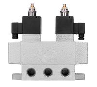 Valvola a solenoide a 5 vie in 3 posizioni, valvola pneumatica a doppio comando elettrico, valvola per aria in lega di alluminio G3/8 con elevata portata per sistemi di automazione (24 V CC)