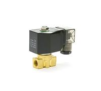 Valvola a solenoide ad alta pressione a 2 vie da 1/4 pollici 0-120bar/90bar/50bar/35bar NBR AC220V DC12V DC24V Valvola normalmente chiusa valvola dell'acqua in ottone(24v,Orifice 1mm 120bar)