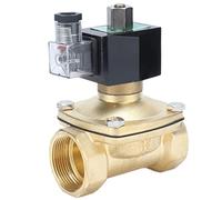 Valvola a solenoide in ottone normalmente aperta, valvola a solenoide elettrica per l’automazione nell’ingegneria meccanica, design a diaframma ad azione diretta con override (AC24V)