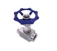 Valvola a spillo ad angolo retto in acciaio inossidabile 304 1/4 "3/8" 1/2 "3/4" Tubo filettato femmina Valvola di controllo del flusso del tubo flessibile idraulico(3/8")