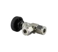 Valvola a spillo ad angolo retto regolabile OD6 8 10mm 1/4 3/8 tubo ad alta pressione resistente agli acidi set di carte diritte gru(1/4")